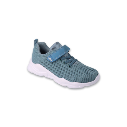 Sportowe niebieskie buty sneakersy na rzep - model MODERN CLASSIC