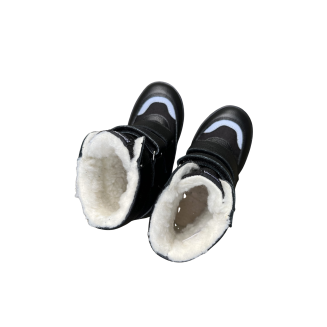 Buty zimowe botki ocieplane kozaki - BARTUŚ - 315 kozak czarny - 4