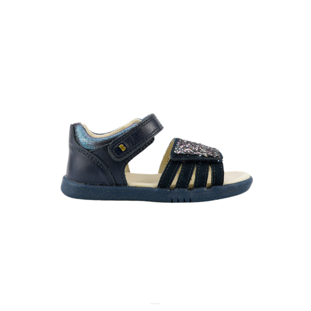 Sandały dla dziewczynki BOBUX Gem Navy Sparkle 639101