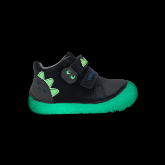 Półbuty skórzane barefoot dla chłopca S073-52875B Black – świecące w ciemności DD Step - 2