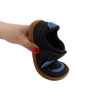 Sportowe buty dla chłopca BAREFOOT czarne niebieskie CASUAL 004X003 - BEFADO - 7