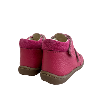 Skórzane sandałki różowe butki barefoot dla dziewczynki Jeko-Fuxia -AMEKO - 3