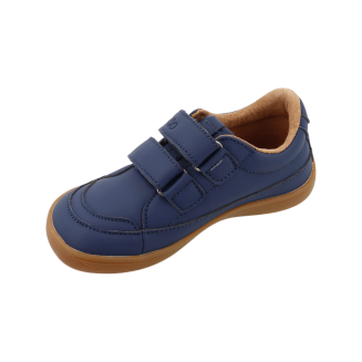 Sportowe buty na szerokie stopy trampki BAREFOOT granatowe rzep CASUAL 004Y004 -BEFADO - 2