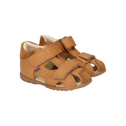 Skórzane sandały chłopięce na pierwsze kroki – brązowe, lekkie i miękkie | AMEKO Rio Carmel