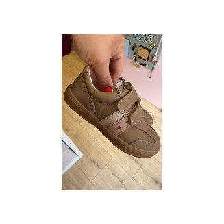 Trampki z sercami i brokatem beżowe różowe - 1362 Mocca Pink - MAZUREK MANUFAKTURA - 2