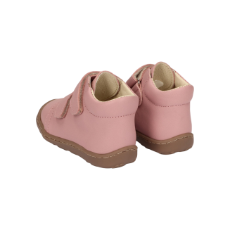 Skórzane różowe pierwsze kroczki na rzep dla dziewczynki -Mabu-Rose - AMEKO - 2
