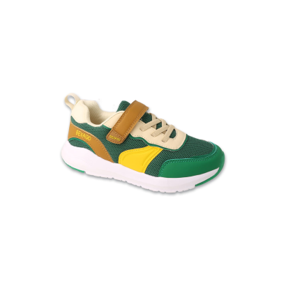 Sportowe zielone buty sneakersy adidasy dla chłopca na rzep - model SHINE