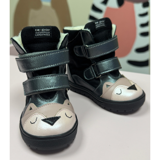 Buty zimowe botki ocieplane kozaki - BARTUŚ - 315 sowa popiel róż - 2