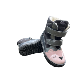 Buty zimowe botki ocieplane kozaki - BARTUŚ - 315 sowa popiel róż - 5