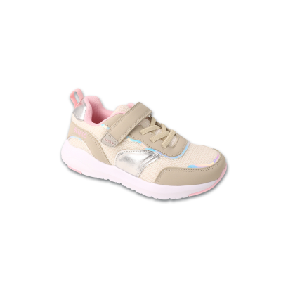 Sportowe buty sneakersy różowe dla dziewczynki na rzep - model SHINE