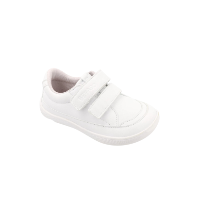 Sportowe buty na szerokie stopy trampki BAREFOOT białe rzep CASUAL 004Y002 -BEFADO